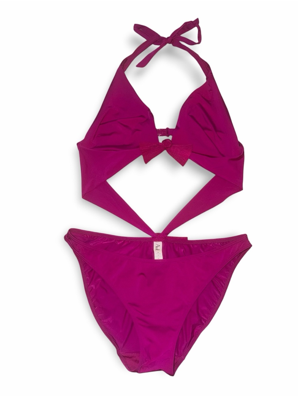 Aubade Pink Magenta One Piece Swimsuit Bow Detail